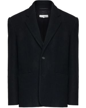 MM6 by Maison Margiela Elbow-Patch Blazer - Black