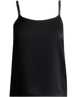 St. John Ärmellose Bluse - Schwarz