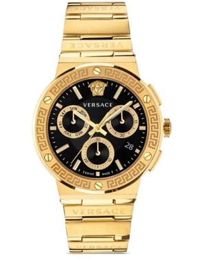 Versace Montre Greca Chrono 43 Mm - Métallisé