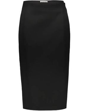 Balenciaga Wrap Midi Skirt - Black