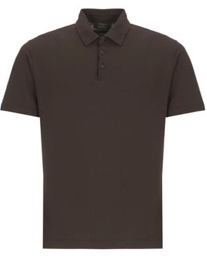 Zanone Short-Sleeve Polo Shirt - Black