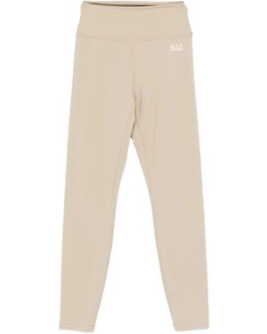 Sporty & Rich Sr Logo-Print Performance Leggings - Natural
