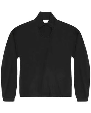 ALEXANDER DIGENOVA Pete Cut-Out Long Sleeve T-Shirt - Black