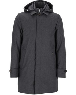 Moorer Ralli-Ll Hooded Coat - Gray