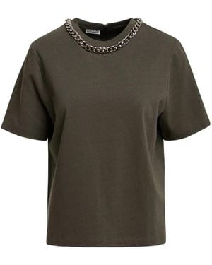 Essentiel Antwerp Klaim Chain-Embellished T-Shirt - Grey