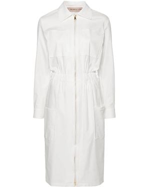 Blanca Vita Robe Zippée À Manches Longues - Blanc
