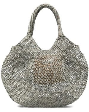 Sans Arcidet Mamabe Rafia Net-Weave Tote Bag - Grey