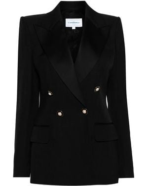 CASABLANCA Double-Breasted Blazer - Black