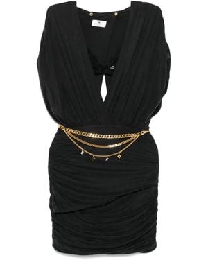 Elisabetta Franchi Cut-Out Mini Dress - Black