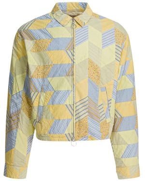 Kapital Patchwork-Jacke mit Reißverschluss - Gelb