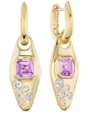 UNIFORM OBJECT Sapphire And Diamond Vessel Earrings - Metallic