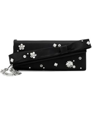Marc Jacobs Clutch Mit Strass-Schleife - Schwarz