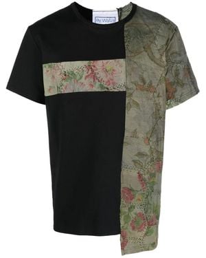 By Walid Patchy Two-Tone T-Shirt - Black