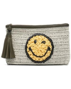Anya Hindmarch ラフィア クラッチバッグ - メタリック