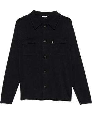 Manuel Ritz Logo-Pin Overshirt - Black