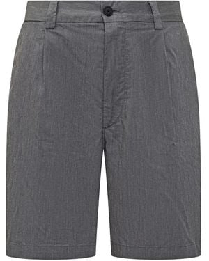 BOSS Pinstripe Tailored Shorts - Grey