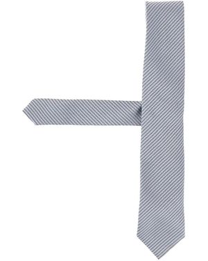 BOSS Silk-Blend Tie With Micro-Pattern Jacquard - White