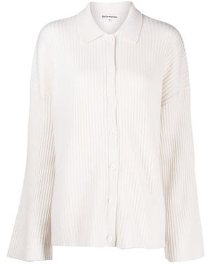 Reformation Fantino Cashmere Collared Cardigan - White