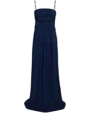 La Petite Robe Di Chiara Boni Alga Bow-Detail Maxi Dress - Blue