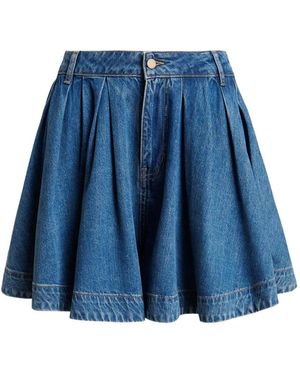 Essentiel Antwerp Pleated Shorts - Blue