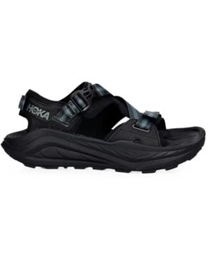 Hoka One One Infini Hike Tc Touch-Strap Buckle-Fastening Sandals - Black