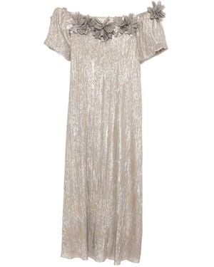 Sachin & Babi Valentina Gown - Metallic