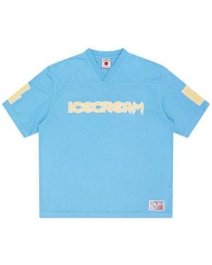 ICECREAM Logo-Print Mesh T-Shirt - Blue