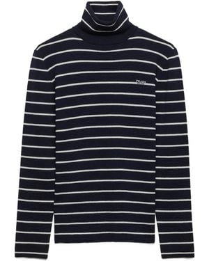 Prada Stripe Wool Jumper - Blue