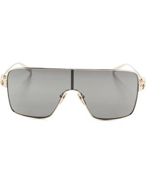 Gucci Lunettes De Soleil À Détail Logo - Gris