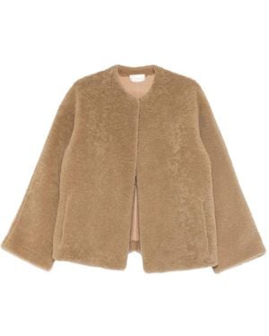 The Row Valorin Collarless Jacket - Natural