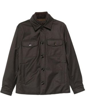 Moorer Buttoned Pocket Jacket - Black