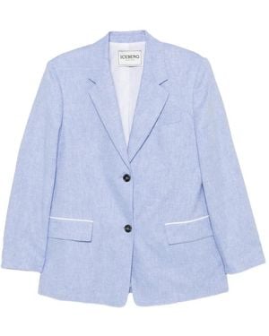 Iceberg Single-Breasted Blazer - Blue