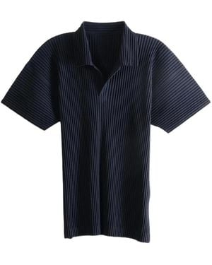 Homme Plissé Issey Miyake Pleated T-Shirt - Blue