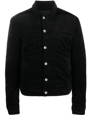Rick Owens Button-Down Corduroy Worker Jacket - Black