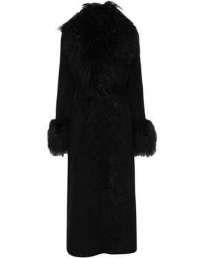 DUCIE Lola Mongolian Coat - Black