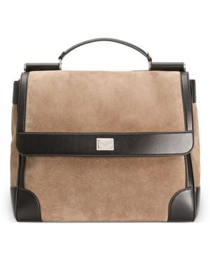 Dolce & Gabbana Strukturierte Sicily Schultertasche Aus Wildleder Und Leder - Mettallic