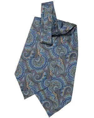 Elizabetta Latino Paisley-Print Cravat - Blue