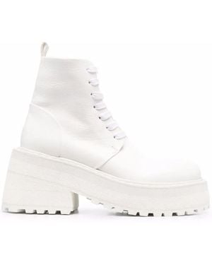 Marsèll Carretta Platform Leather Boots - White