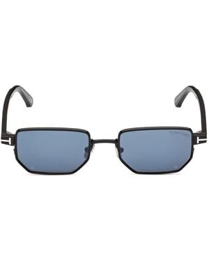 Tom Ford Geometric-Frame Sunglasses - Blue