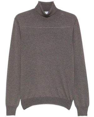 Gran Sasso Roll-Neck Wool Sweater - Gray