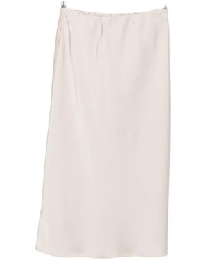 Betty Barclay Satin-Finish Elasticated-Waist Midi Skirt - White