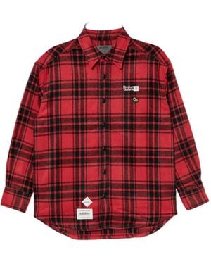 Musium Div. Chemise Patchwork À Carreaux - Rouge
