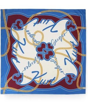 Kurt Geiger Large Square Scarf - Blauw
