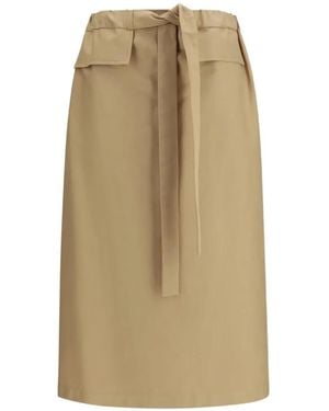 Fabiana Filippi Cotton Midi Skirt - Natural