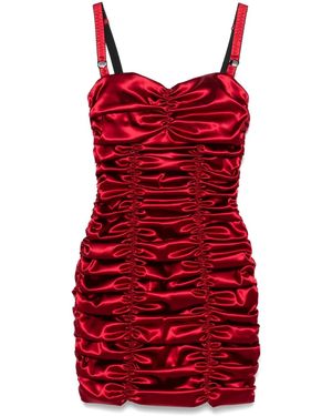 Dolce & Gabbana サテン ミニドレス - レッド