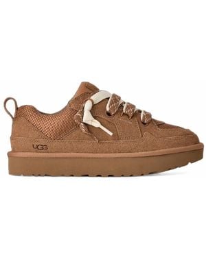 UGG Lo Lowmel Suede-Panelled Trainers - Brown