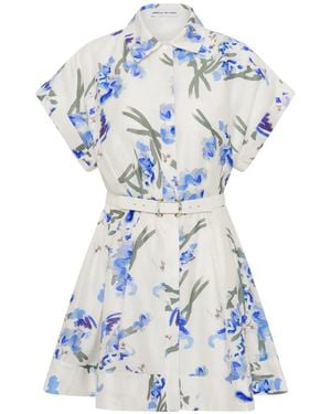 Rebecca Vallance Vestido corto con estampado floral - Azul