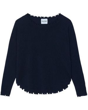 Kujten Mela Scalloped Jumper - Blue