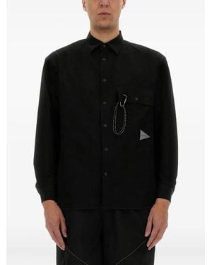 and wander Pocket Shirt - Black