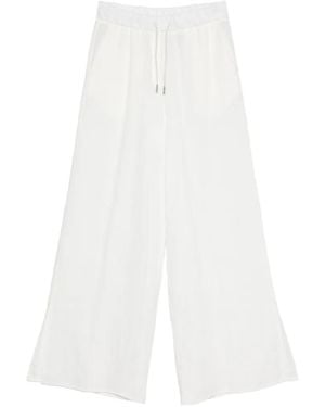 Panicale Pantalones Con Cordones En La Cintura - Blanco